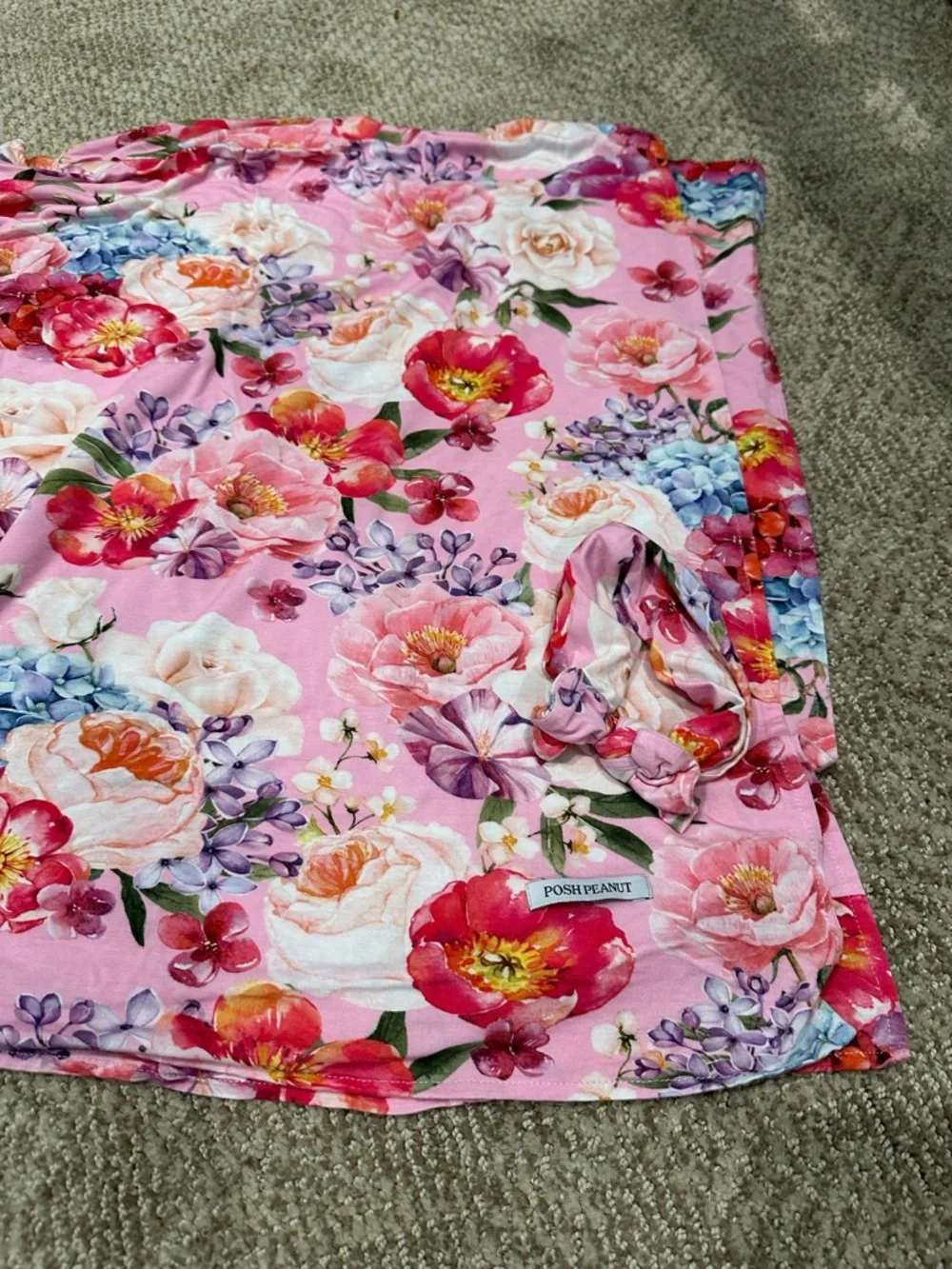 Posh Peanut Pink Floral Bib Set