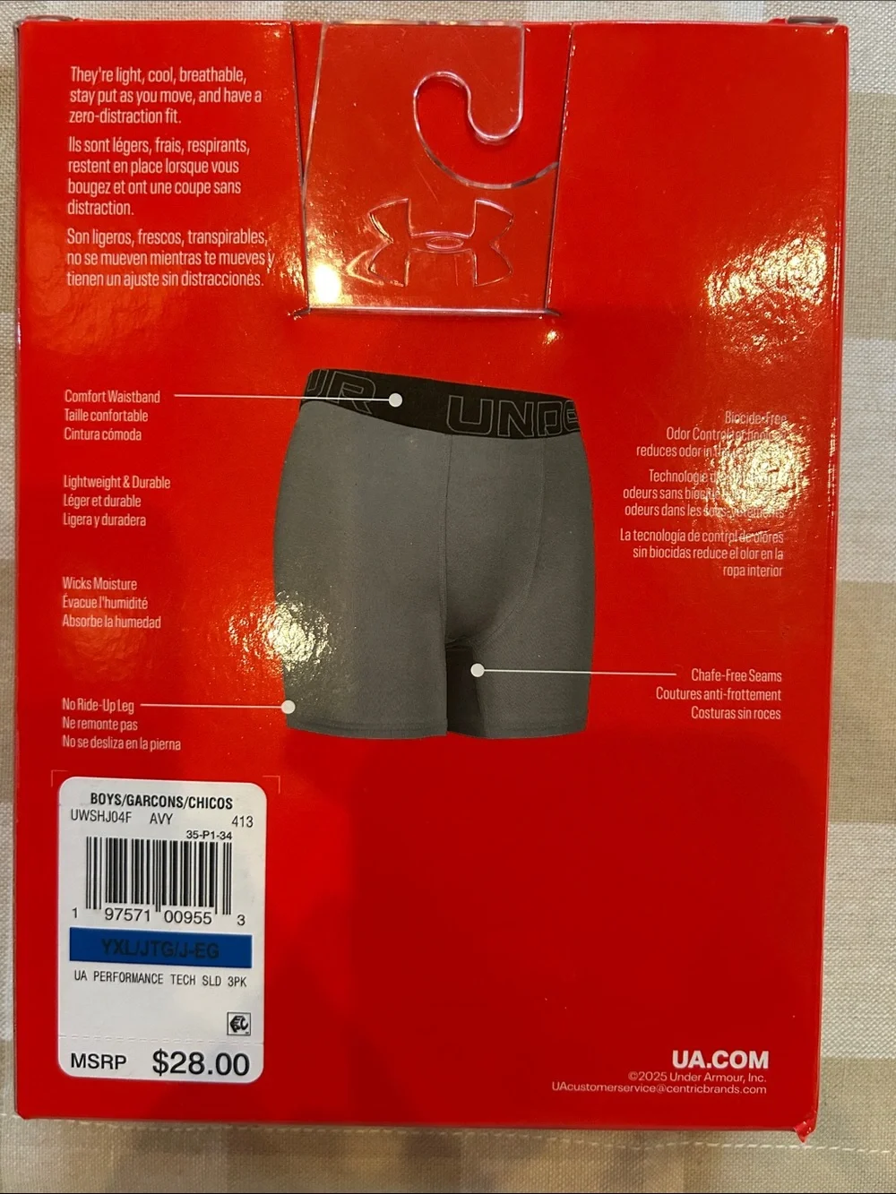 Under Armour Boys Boxerjock 3-Pack - Blue, Gray, Black