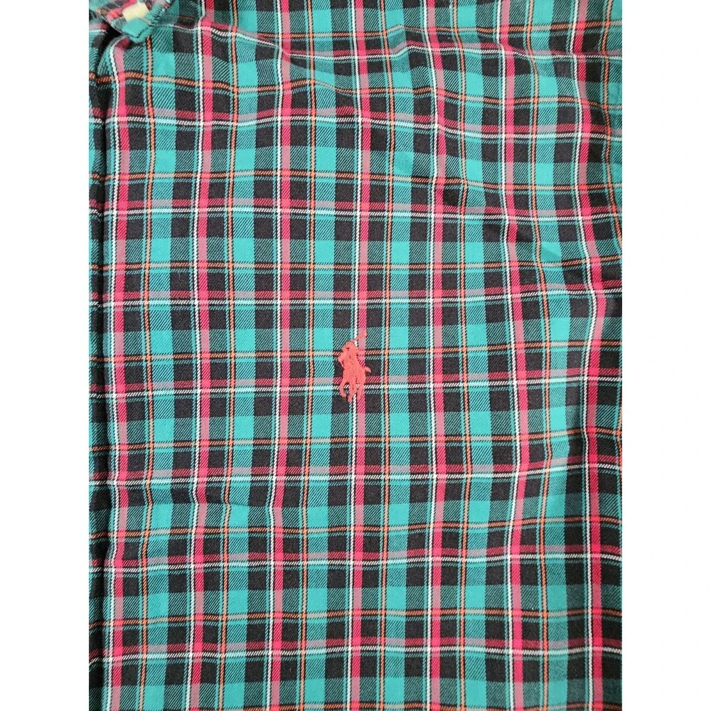 Polo Ralph Lauren Plaid Flannel Casual Dress Shirt Long Sleeve XL‎ Custom Fit