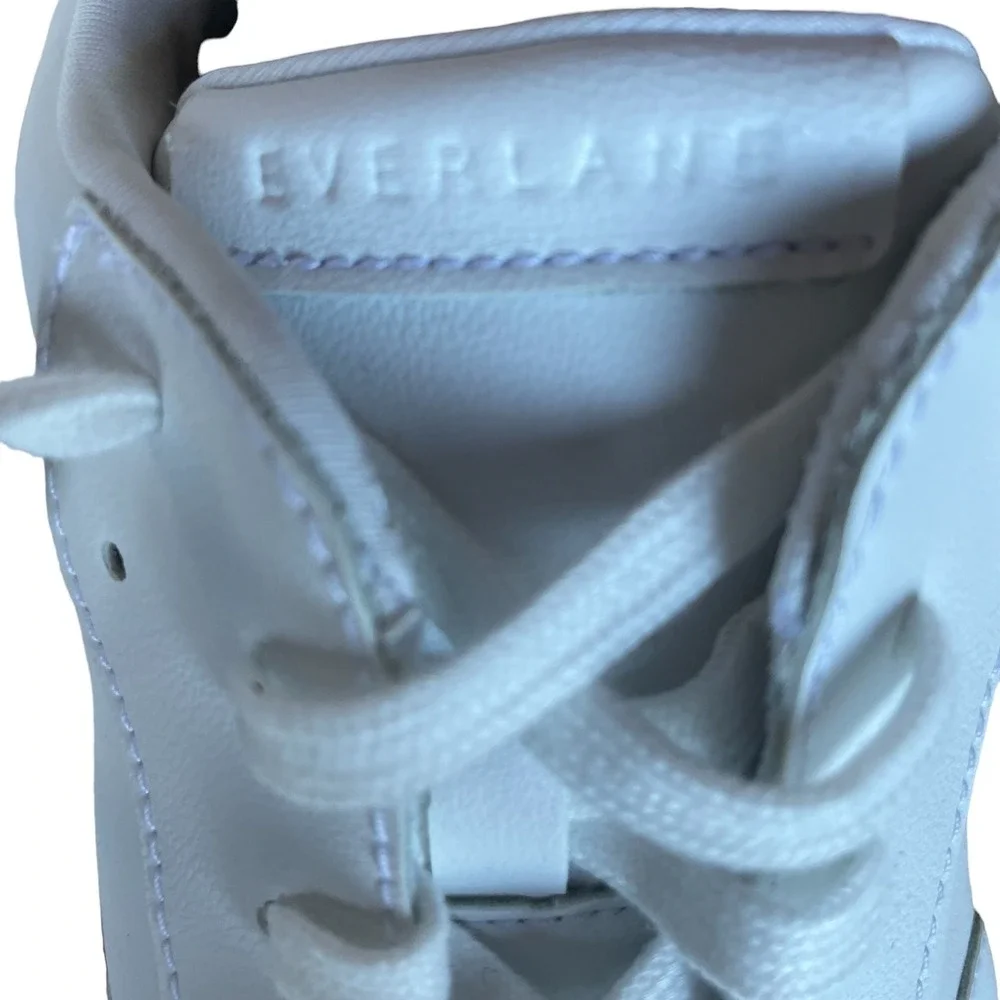 EVERLANE Mens White Suede Accent‎ Leather Lace Up Sneakers Shoes Size 13 Casual