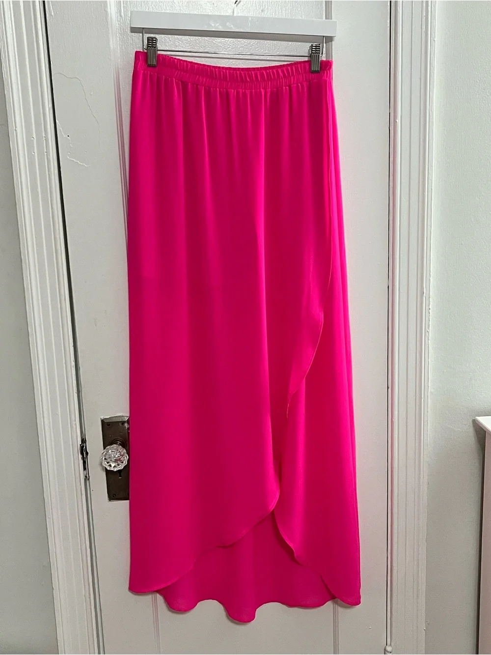 Lush Neon Pink Tulip Maxi Skirt Size M