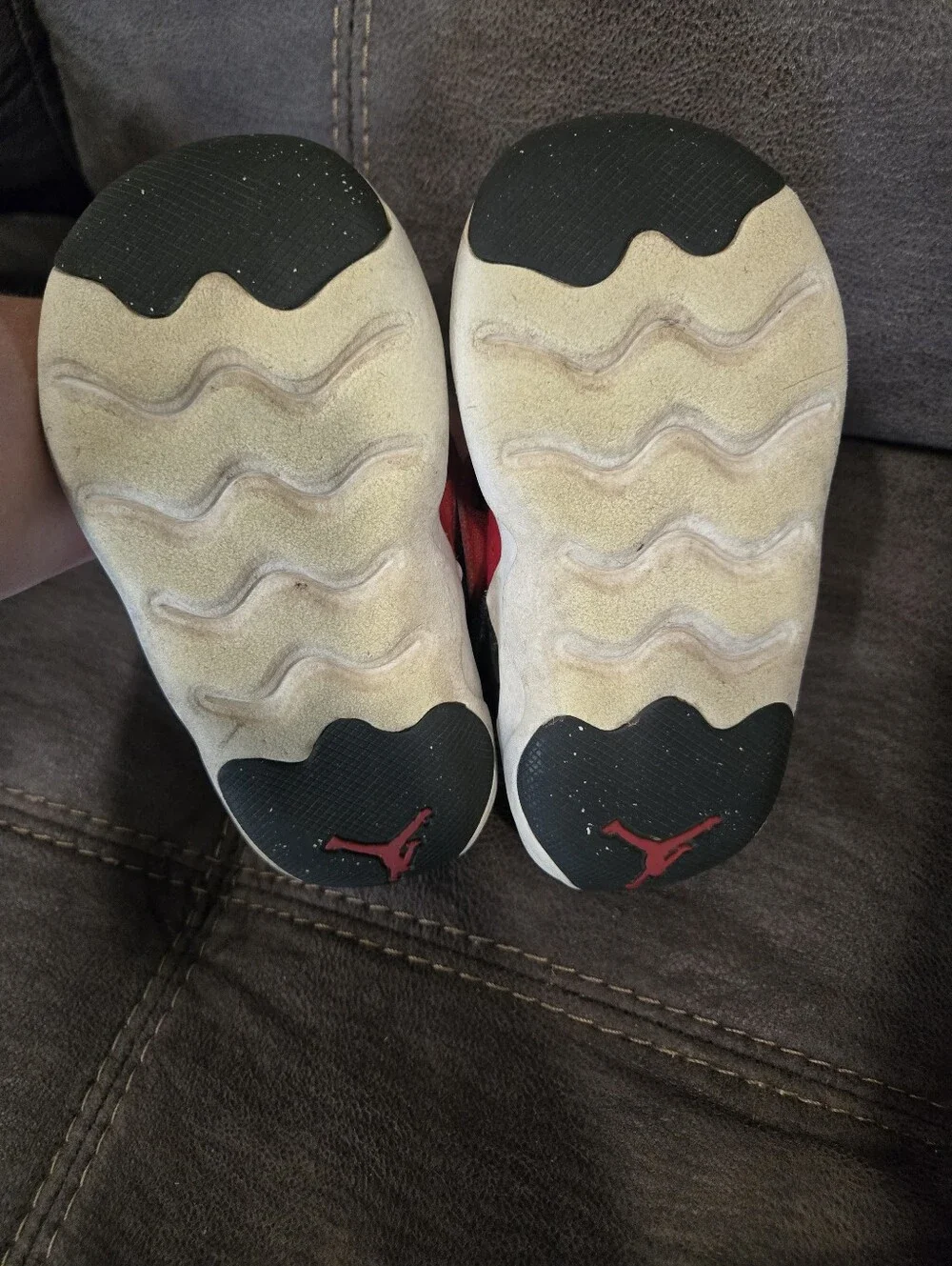 Jordan Kids Red and Black Slip-On Sneakers