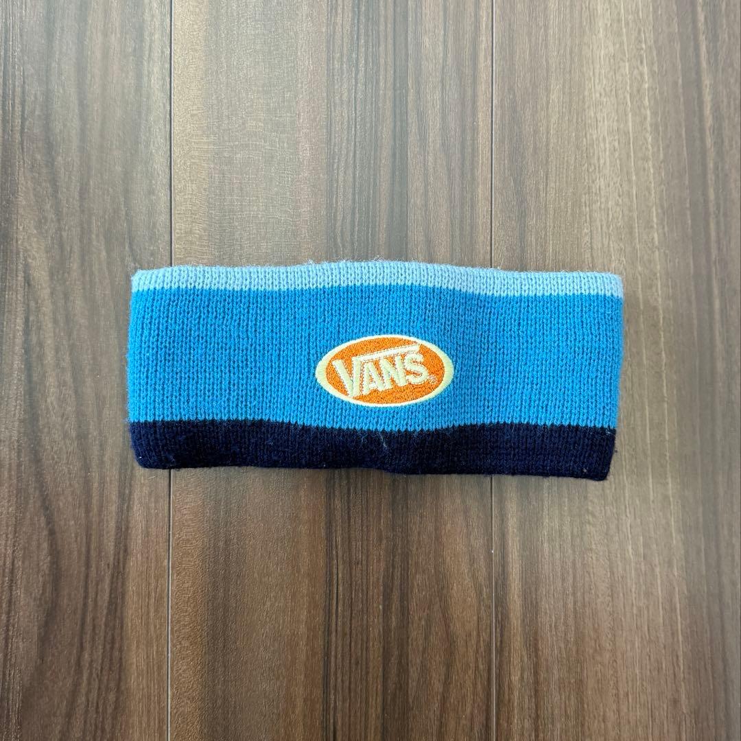 90s Old Vans Hairband Embroidered Logo Skate Item Blue
